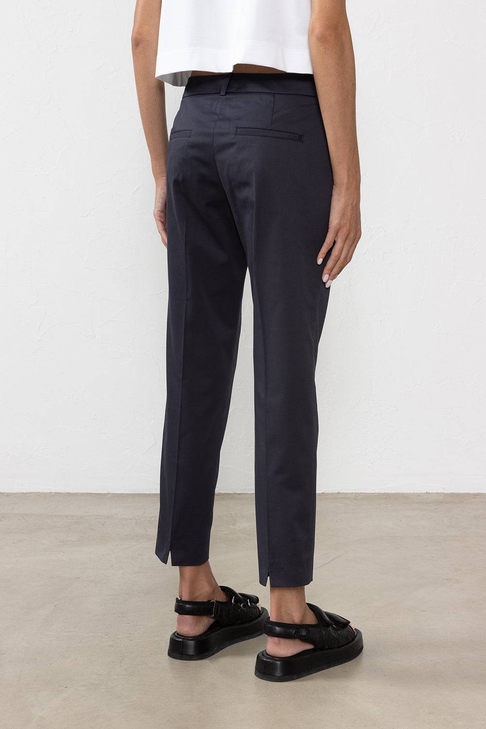 Peserico Pantalone in raso leggero di cotone Italy