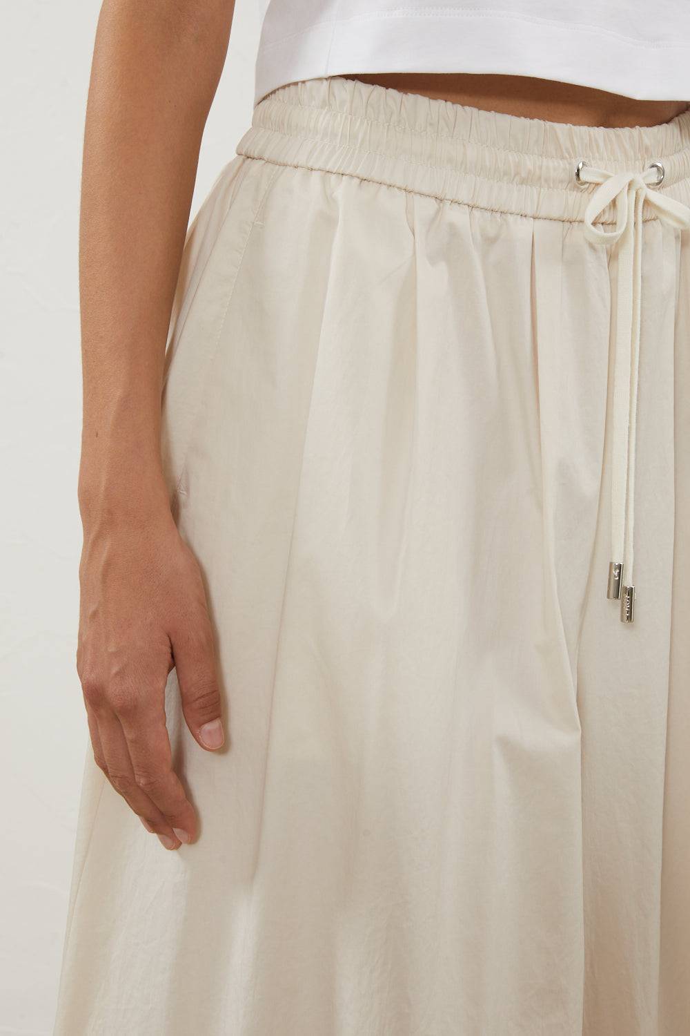 Peserico Pantalone in raso leggero di cotone In Linea