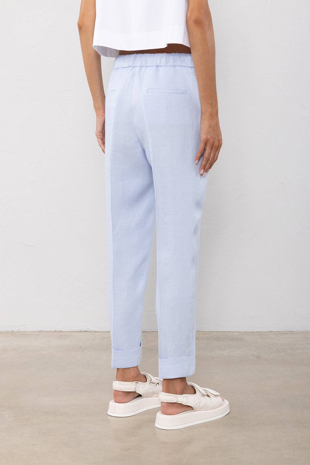 Peserico Pantalone in gabardina di puro lino Nuovo