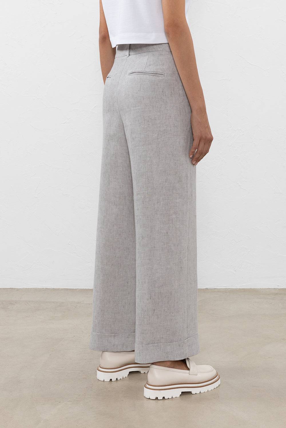 Peserico Pantalone in tela spinata di puro lino Promozione