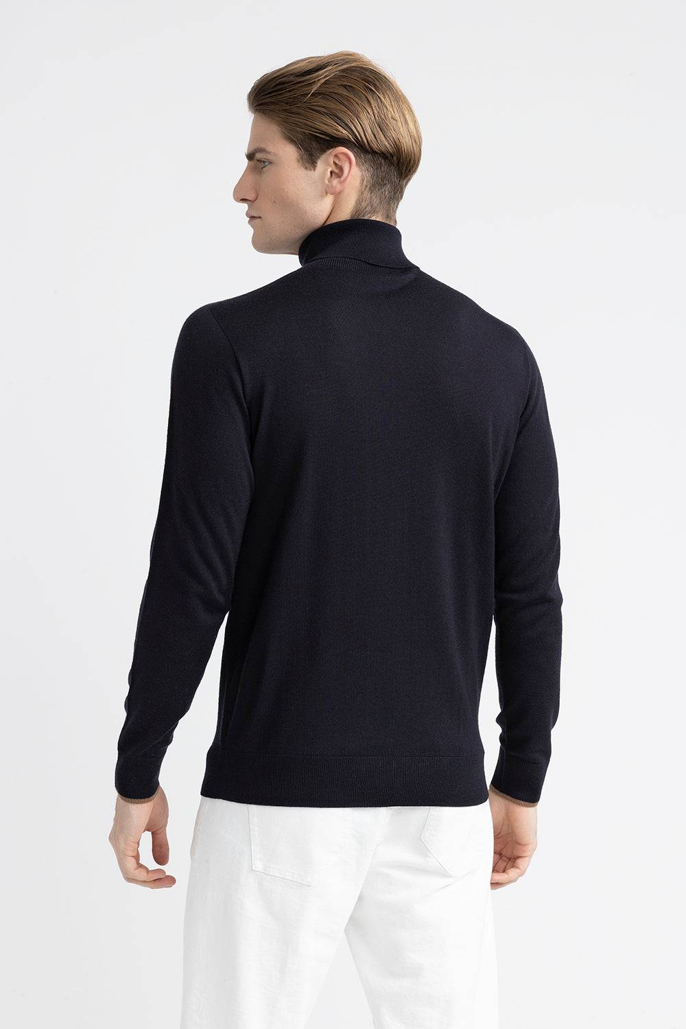 Peserico Maglia collo alto in pura lana vergine Sconto