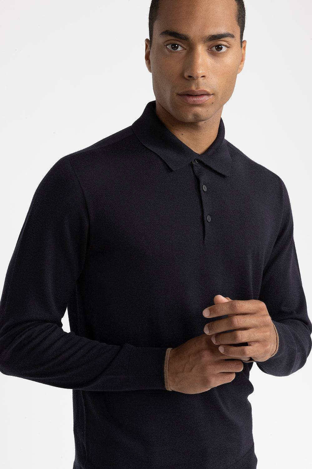 Peserico Maglia scollo a polo in pura lana vergine Online