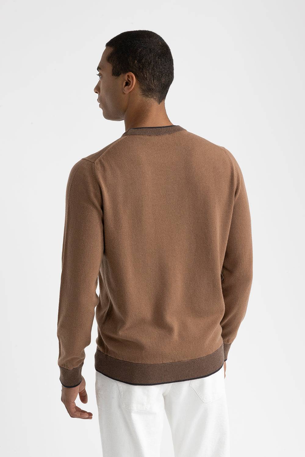 Peserico Maglia girocollo in lana, seta e cashmere In Vendita