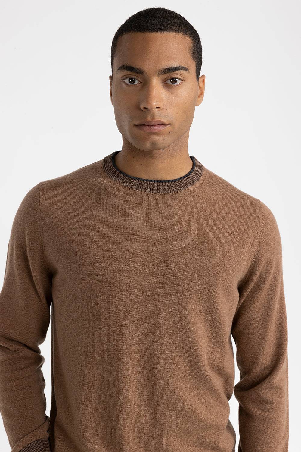 Peserico Maglia girocollo in lana, seta e cashmere In Vendita