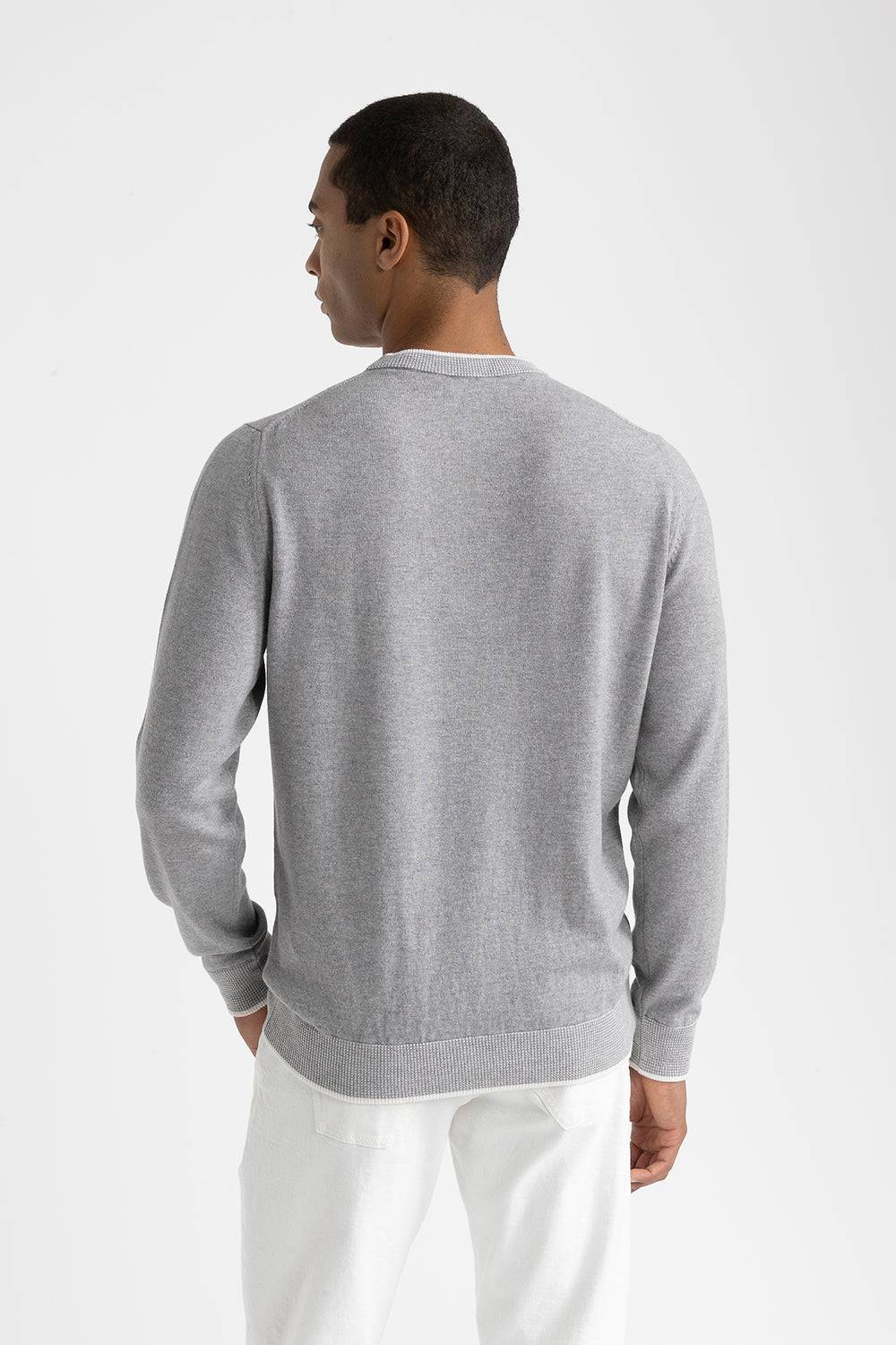 Peserico Maglia girocollo in lana, seta e cashmere Saldi