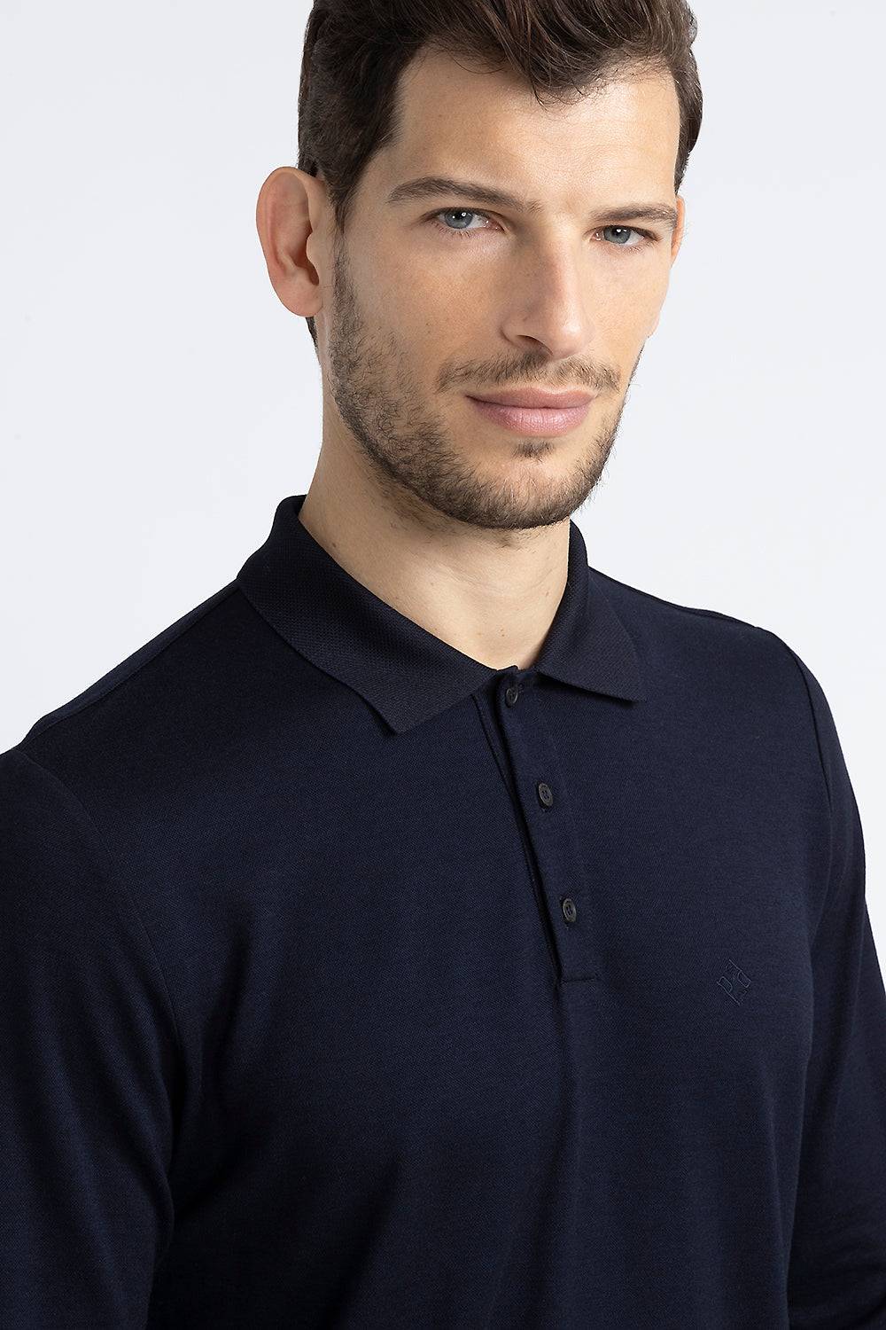 Peserico Polo in piquet di soffice cotone e tencel Vendite Flash