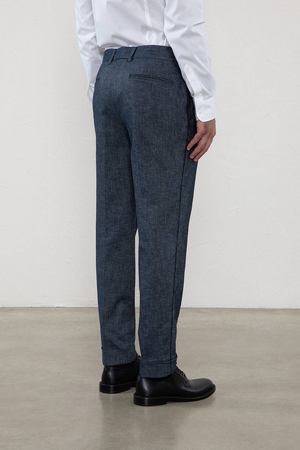 Peserico Pantalone flat in lino cotone Sconto di tempo limitato