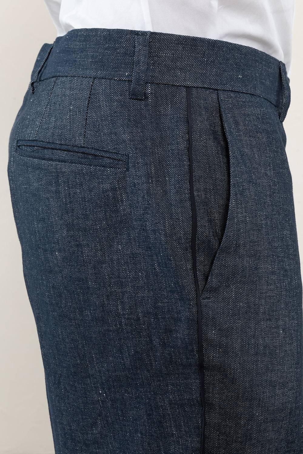 Peserico Pantalone flat in lino cotone Sconto di tempo limitato