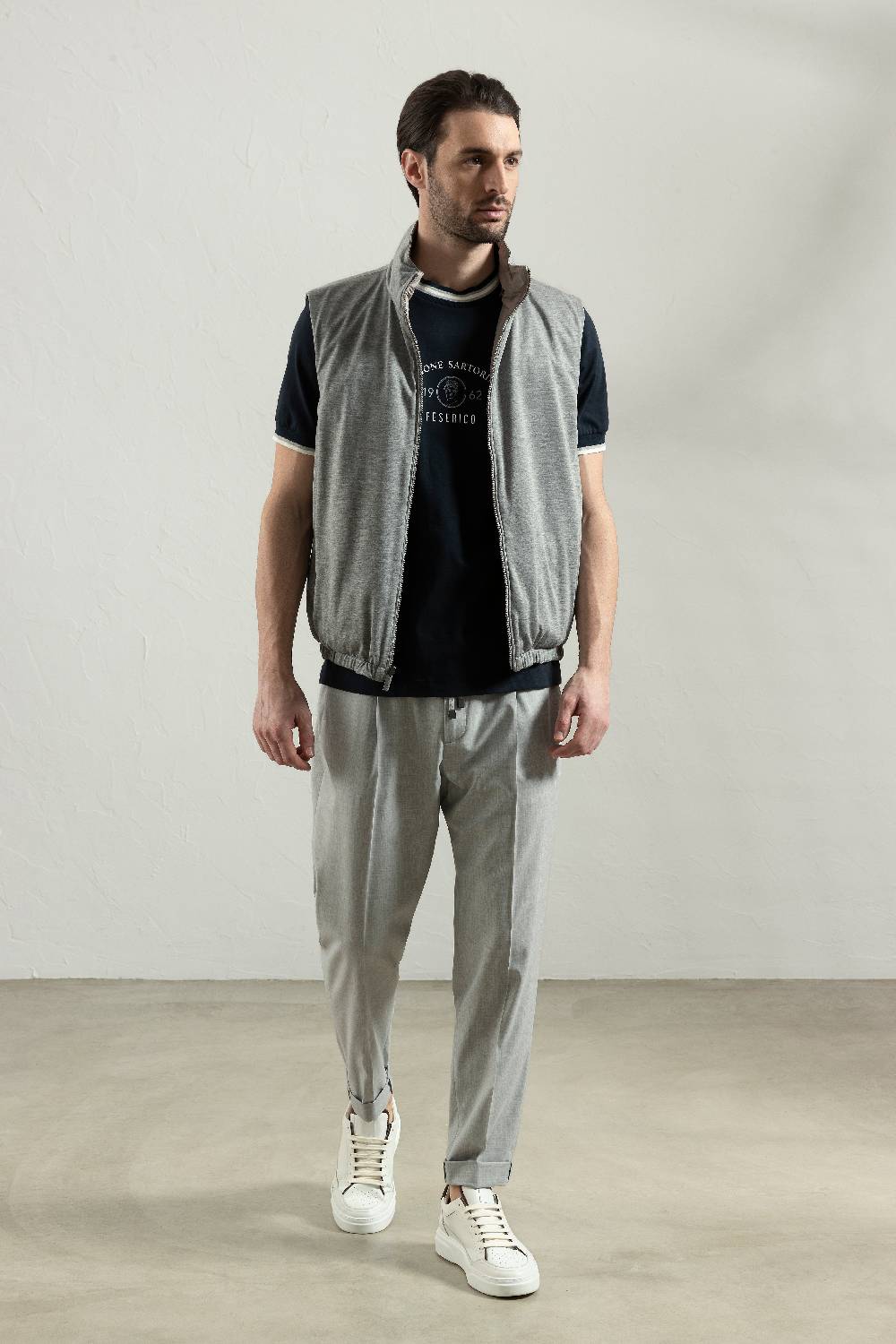 Peserico Pantalone jogger in tela tecnica di viscosa stretch Prezzo di fabbrica
