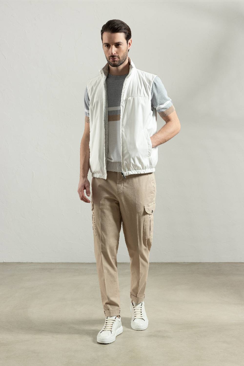Peserico Pantalone chino in gabardina di cotone stretch Offerta speciale