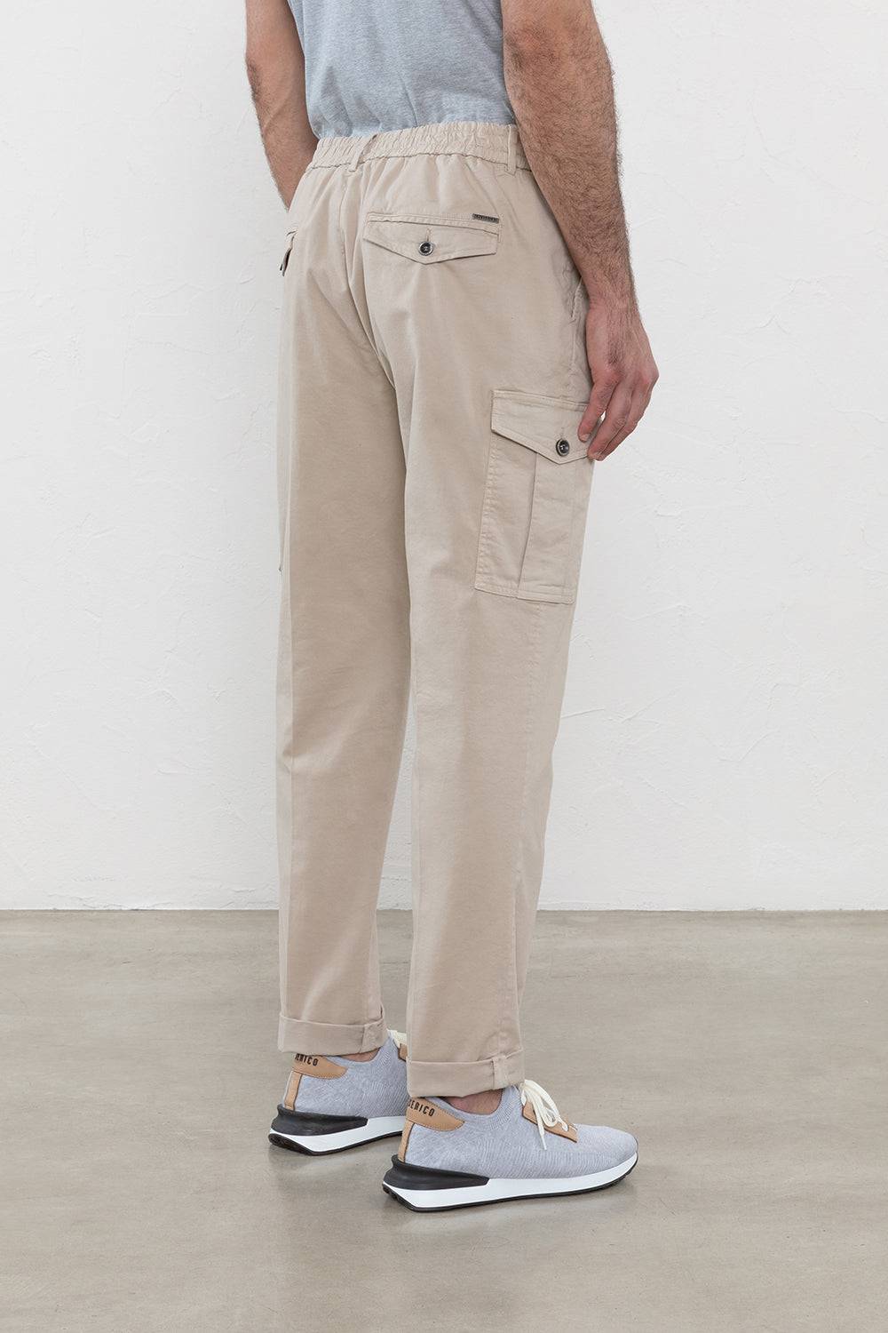 Peserico Pantalone chino in gabardina di cotone stretch Offerta speciale