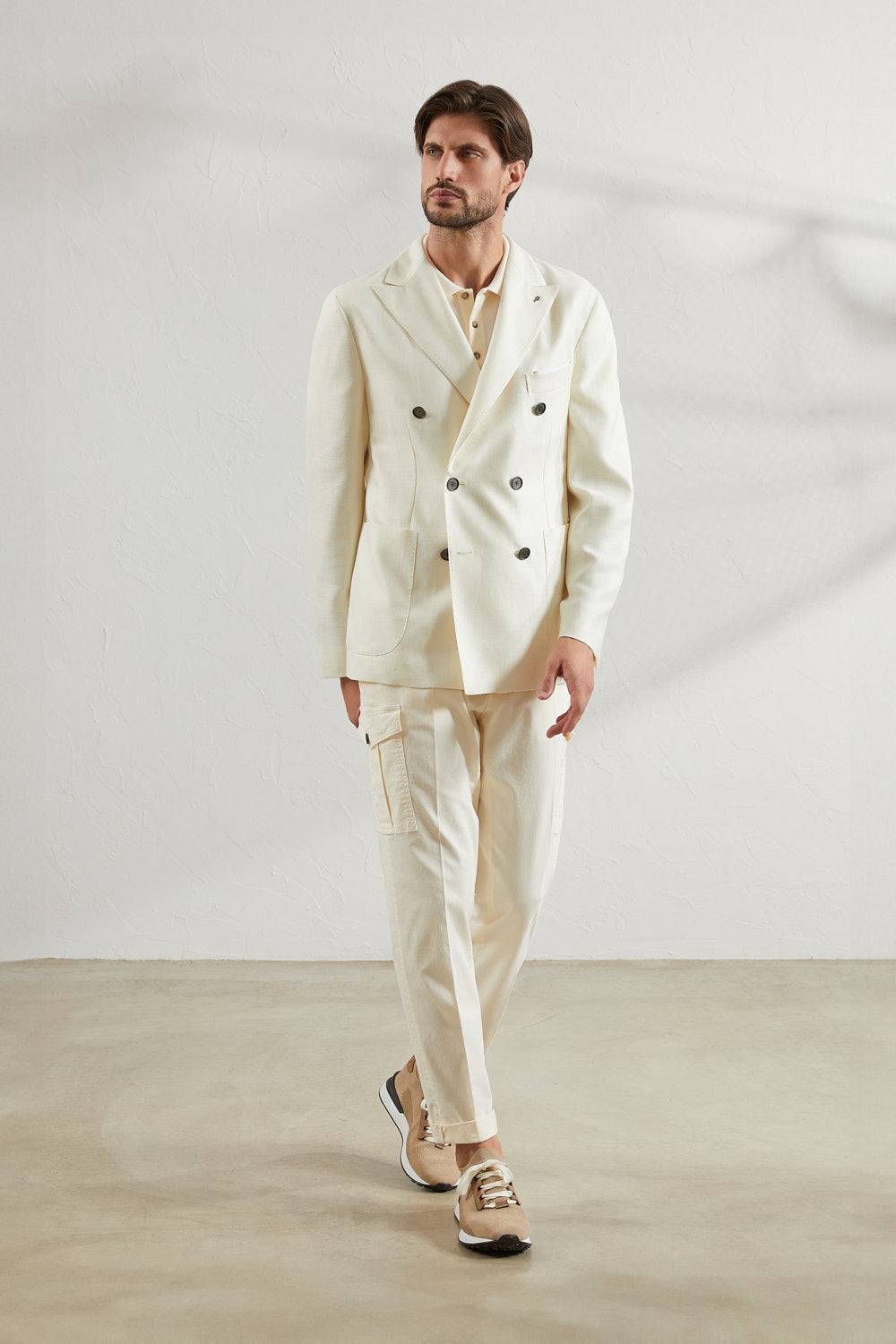 Peserico Pantalone chino in gabardina di cotone stretch Comprare a buon mercato