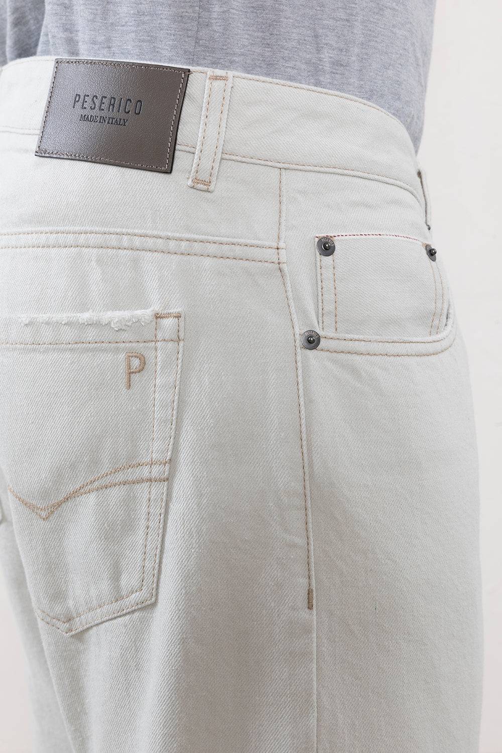 Peserico Denim 5 tasche in cimosato di cotone Offerta esclusiva