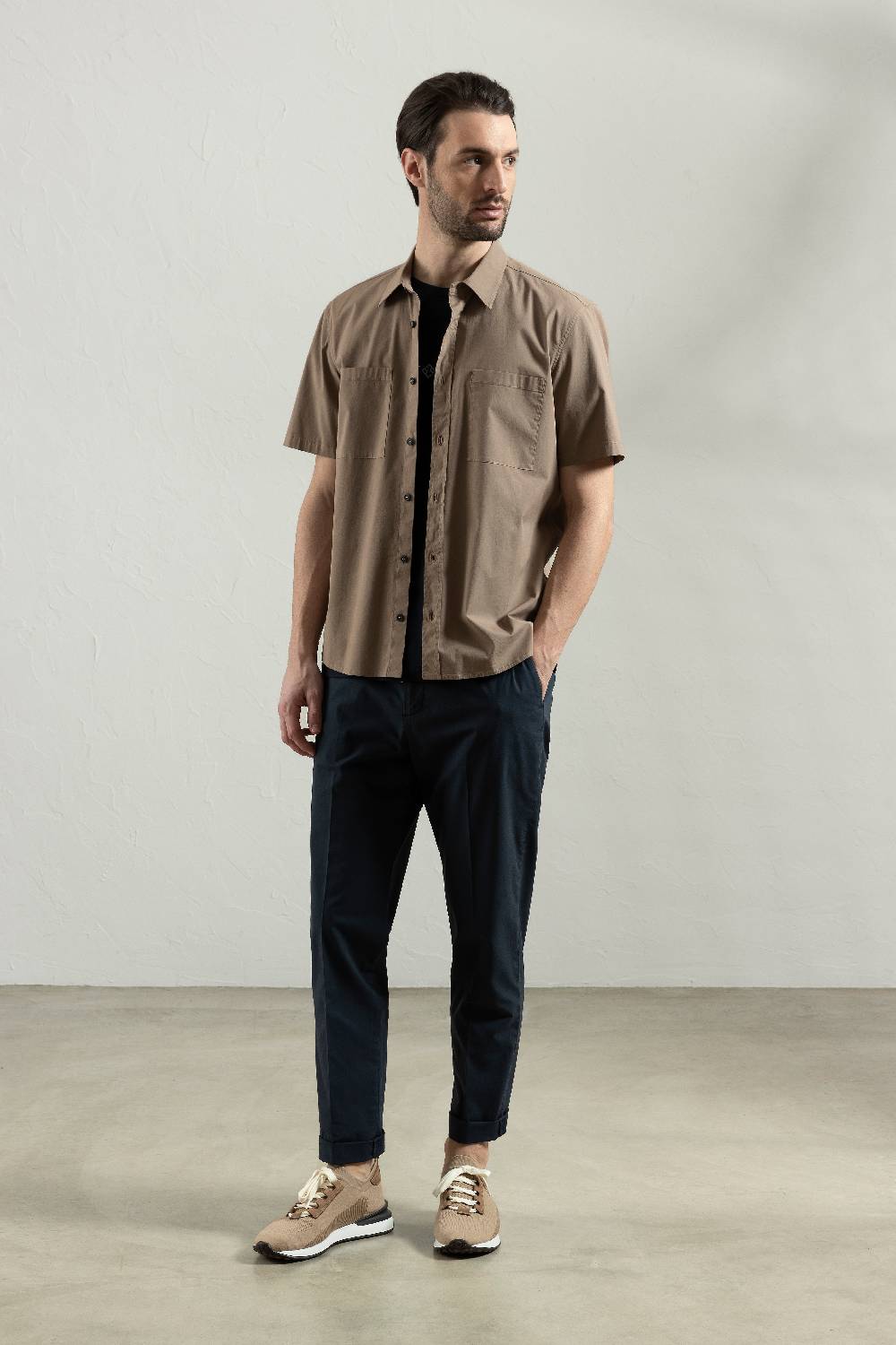 Peserico Pantalone jogger in leggera tela di cotone lyocell Cyber Monday