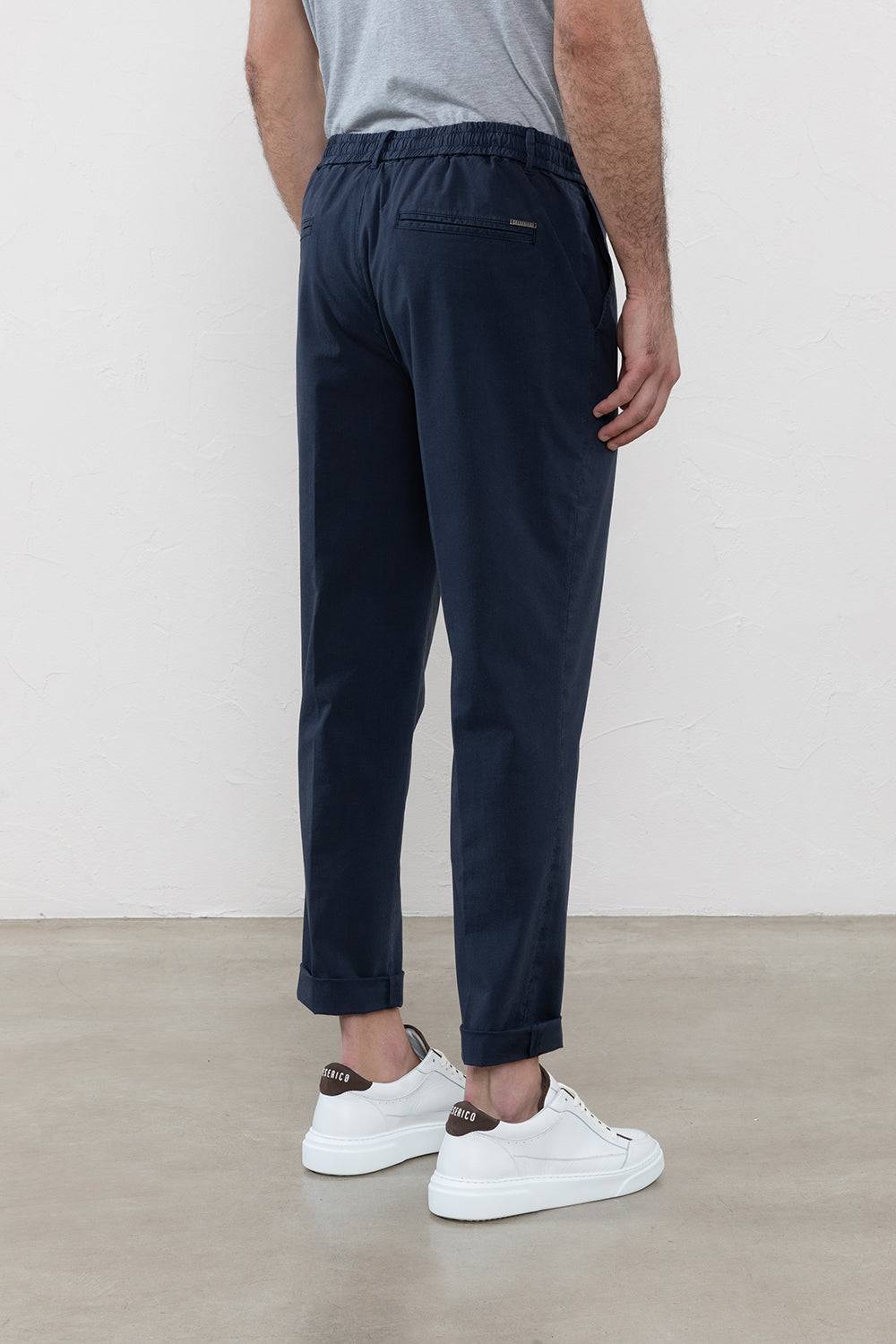 Peserico Pantalone jogger in leggera tela di cotone lyocell Cyber Monday