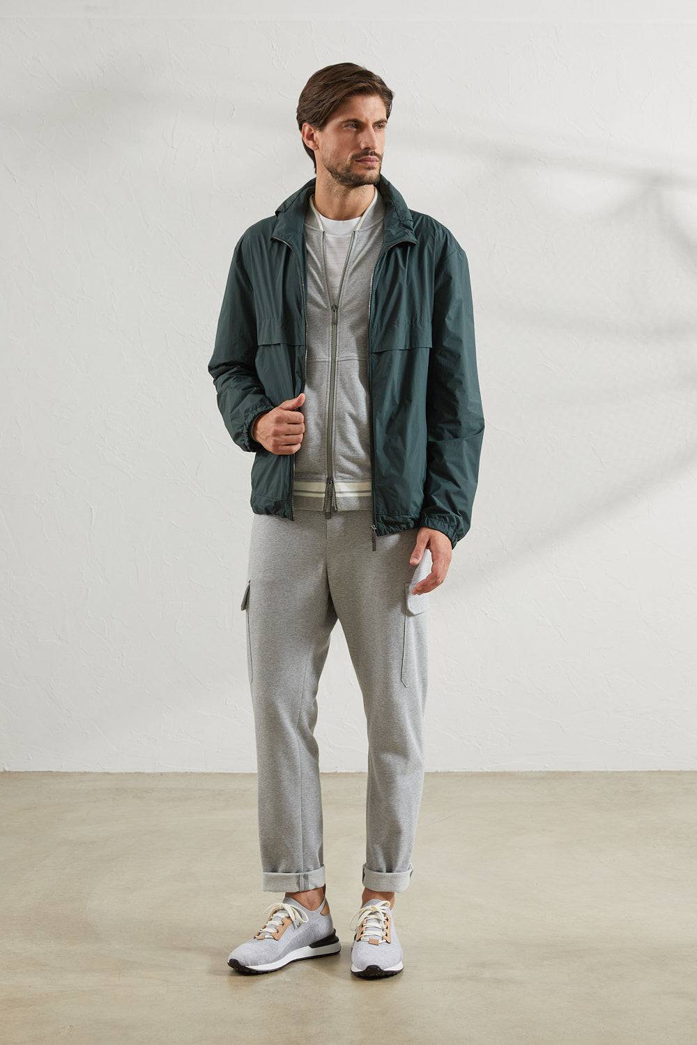 Peserico Pantalone jogger in morbido jersey di cotone mélange Offerta natalizia