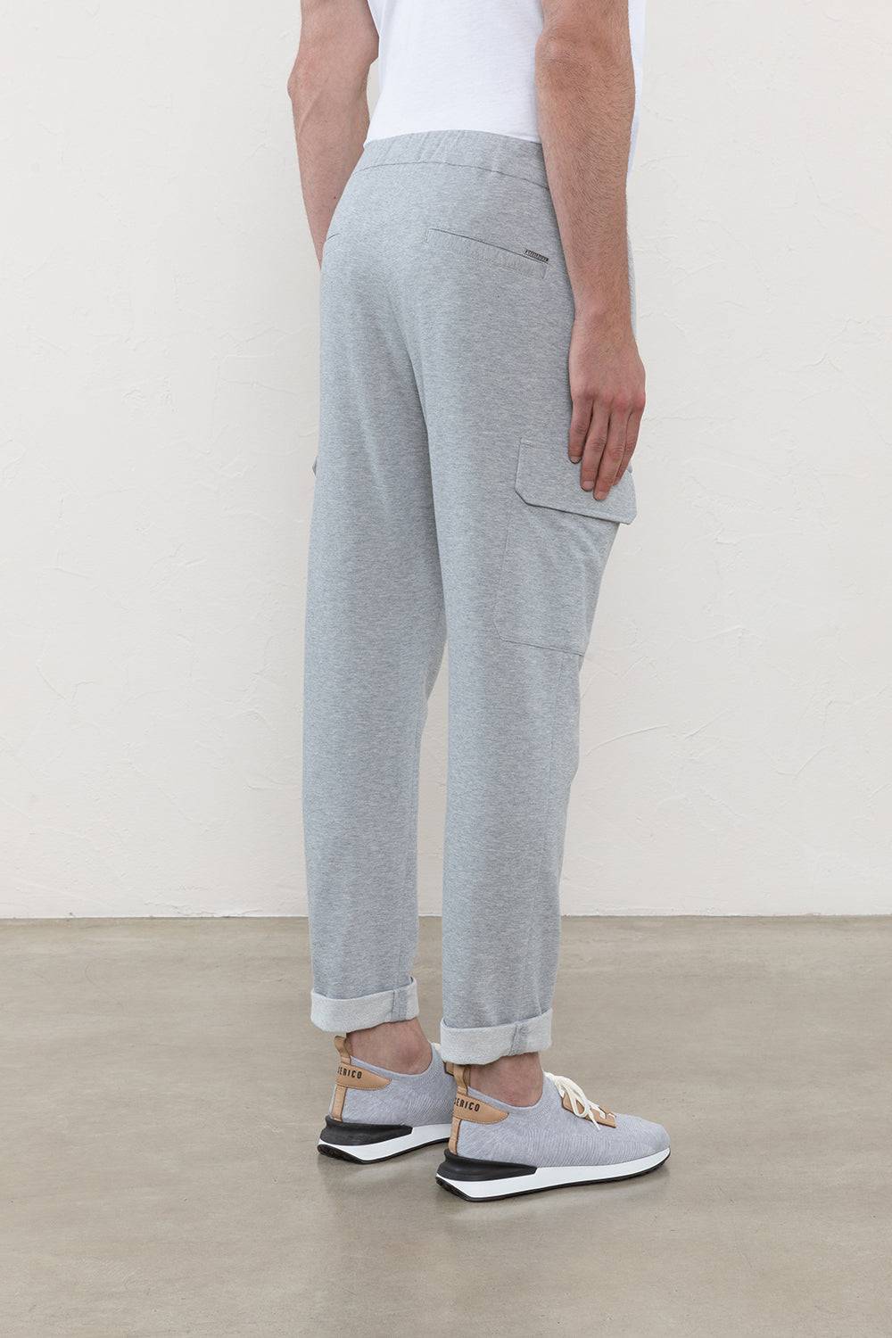 Peserico Pantalone jogger in morbido jersey di cotone mélange Offerta natalizia