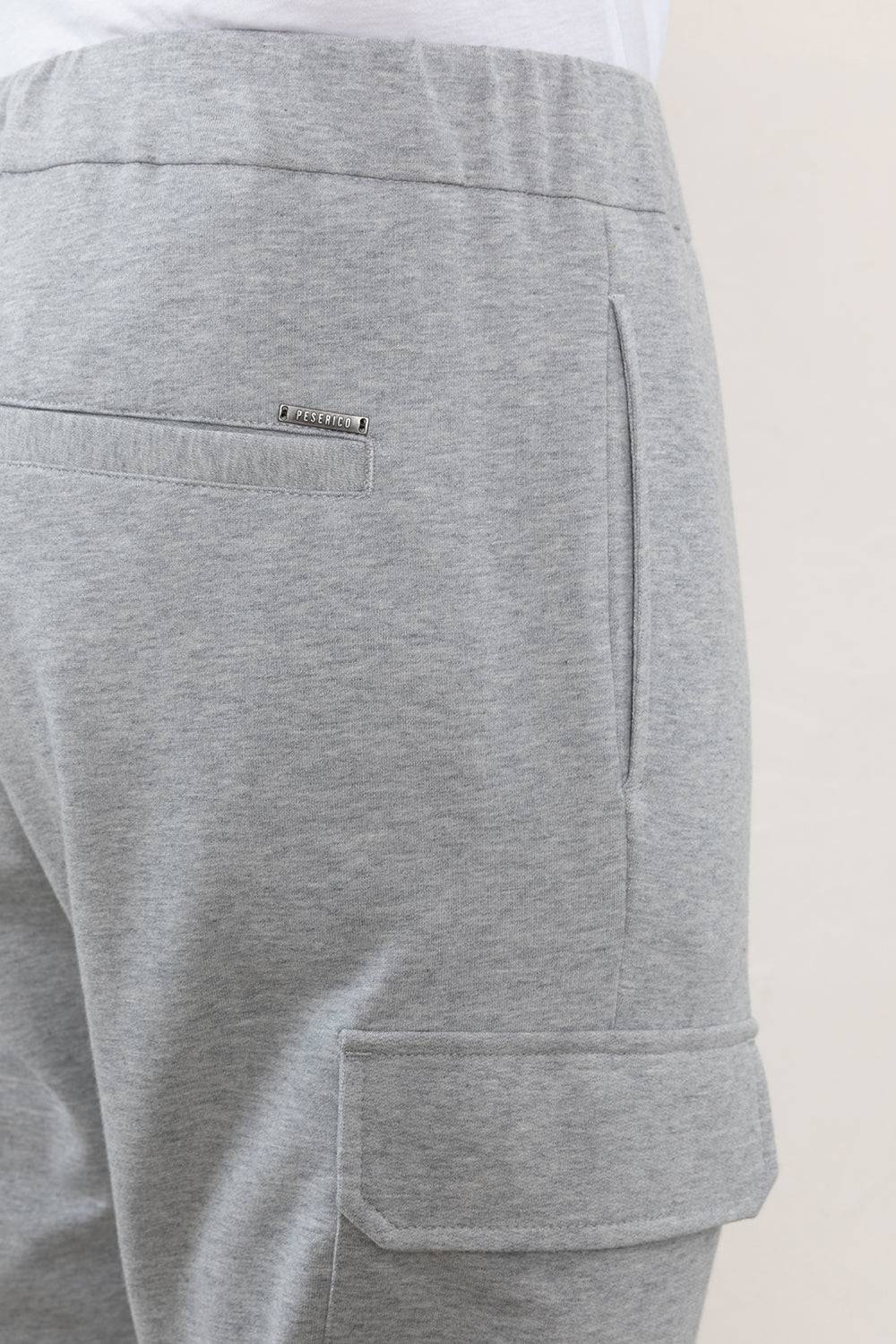 Peserico Pantalone jogger in morbido jersey di cotone mélange Offerta natalizia