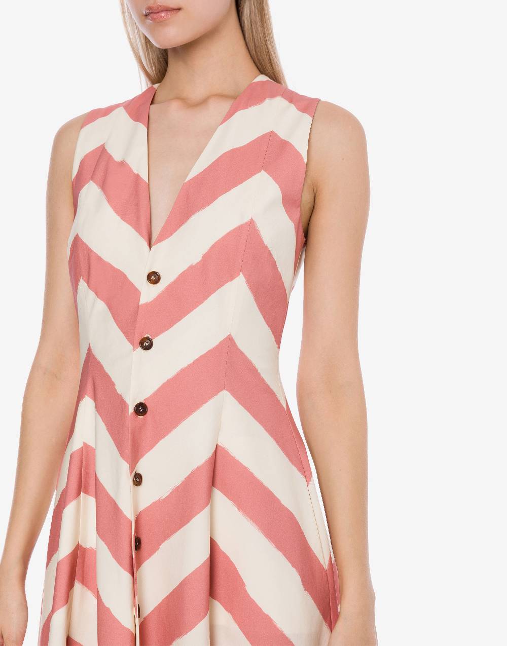 Philosophy Di Lorenzo Serafini Abito chemisier a righe in cotone stretch Presa