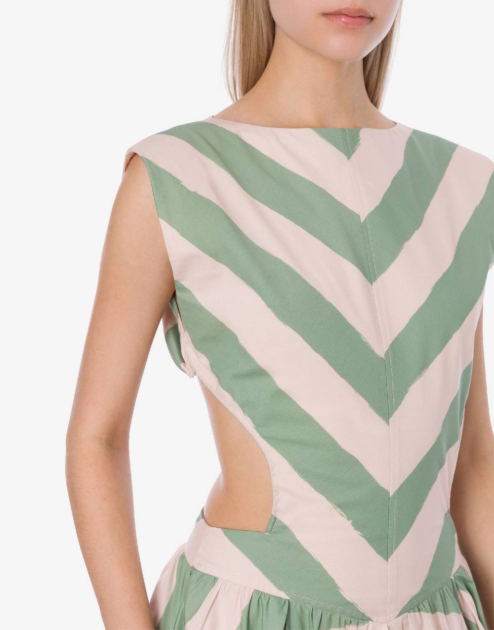 Philosophy Di Lorenzo Serafini Abito a righe in cotone stretch Sconto