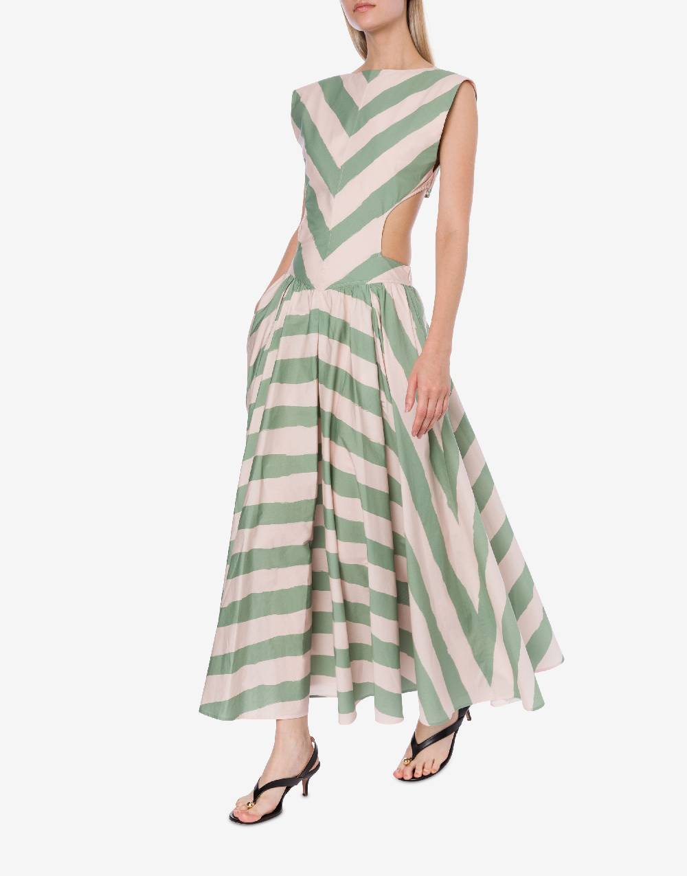 Philosophy Di Lorenzo Serafini Abito a righe in cotone stretch Sconto