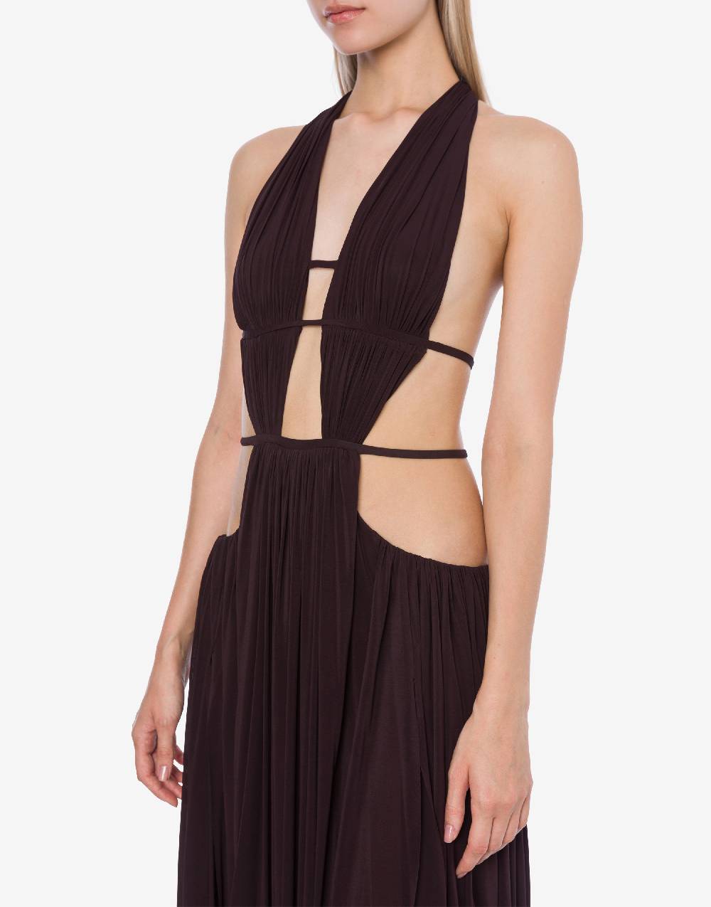 Philosophy Di Lorenzo Serafini Abito in jersey drappeggiato con cut-out Vendita Calda