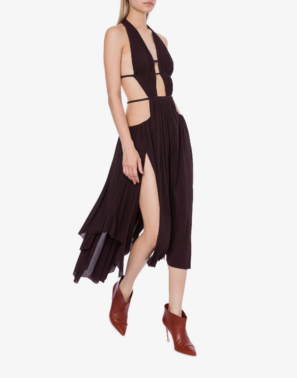 Philosophy Di Lorenzo Serafini Abito in jersey drappeggiato con cut-out Vendita Calda