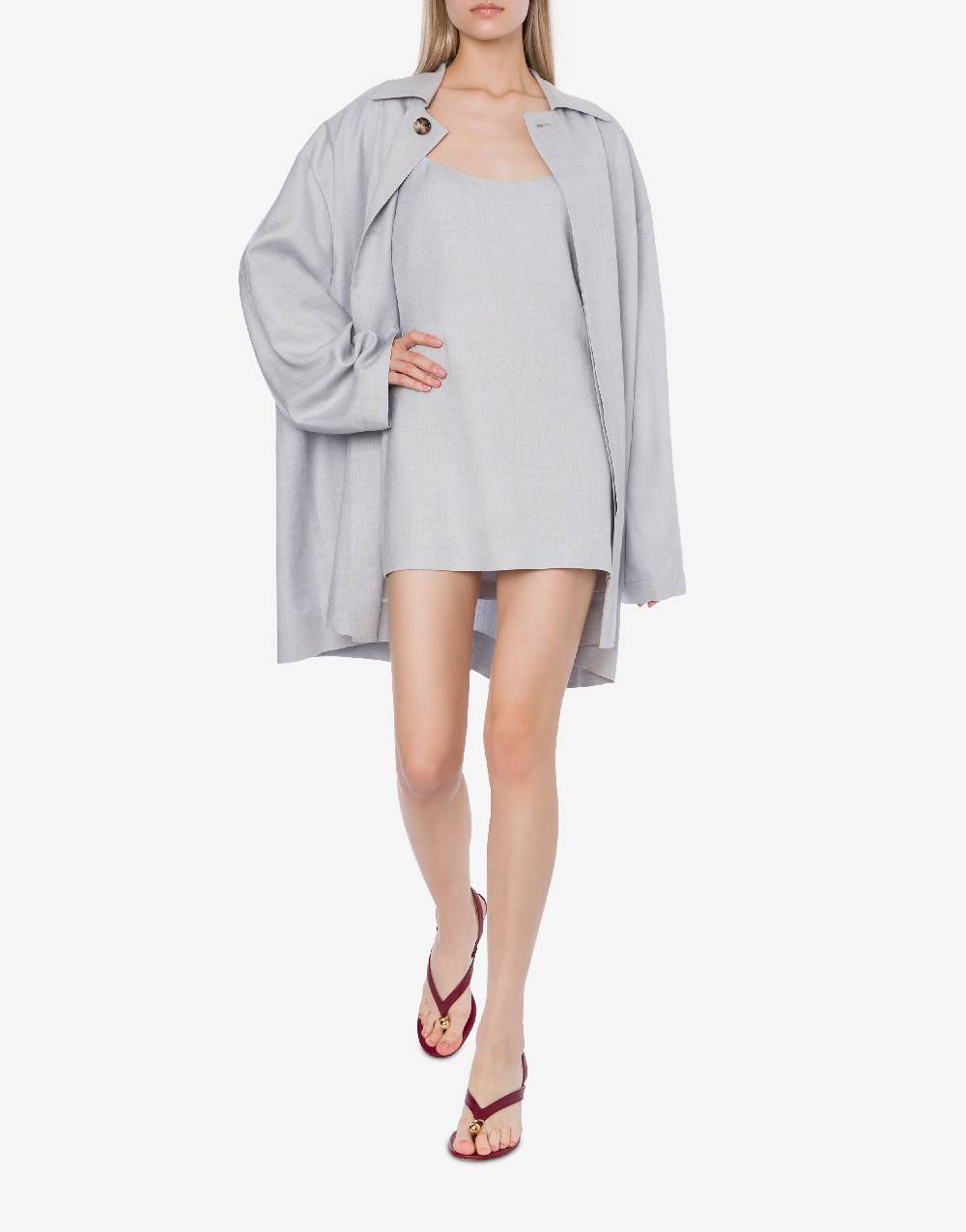 Philosophy Di Lorenzo Serafini Minidress in tela misto lino Vendita Economica