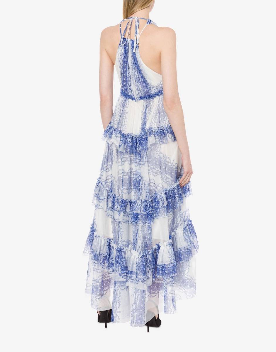 Philosophy Di Lorenzo Serafini Abito a balze in tulle stampato Shopping online