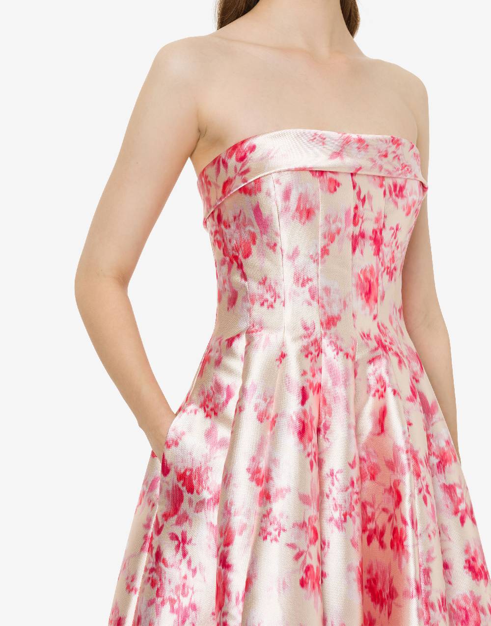 Philosophy Di Lorenzo Serafini Abito bustier in radzmir con stampa fiori Black Friday