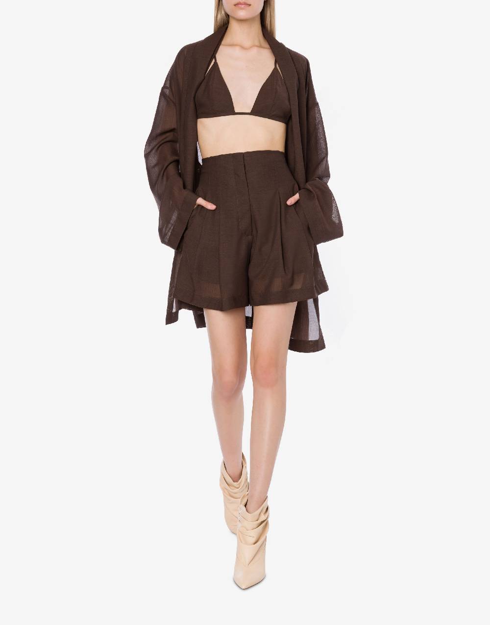 Philosophy Di Lorenzo Serafini Short in voile di lana Vendita calda