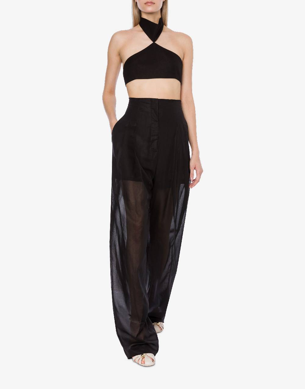 Philosophy Di Lorenzo Serafini Pantalone ampio in voile di lana Offerta migliore