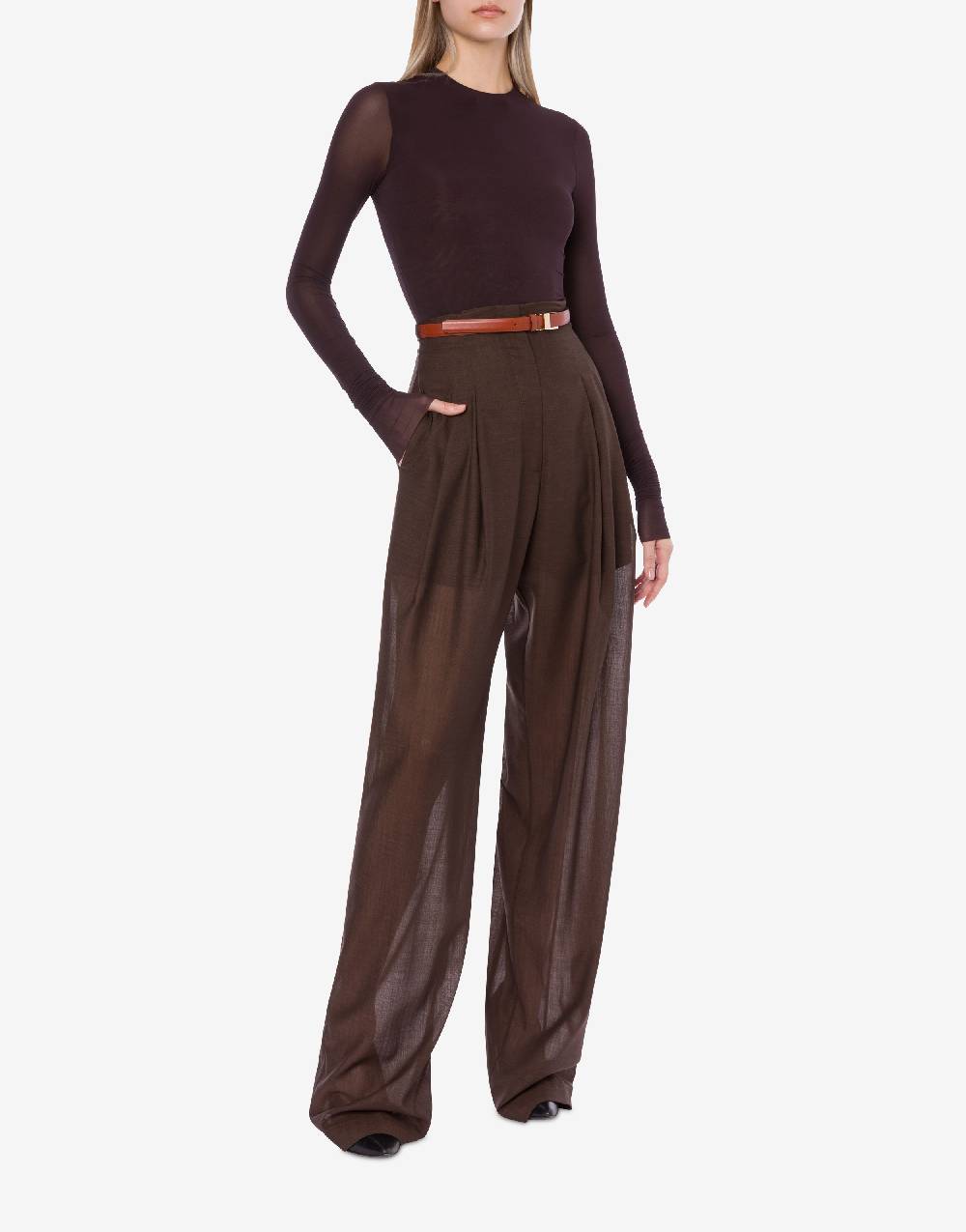 Philosophy Di Lorenzo Serafini Pantalone ampio in voile di lana Online Outlet