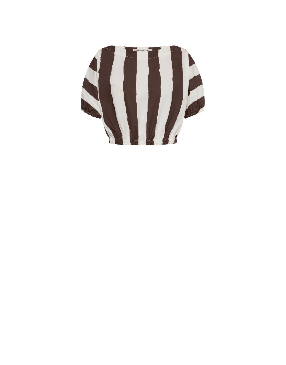 Philosophy Di Lorenzo Serafini Blusa crop a righe in cotone stretch Offerta temporanea