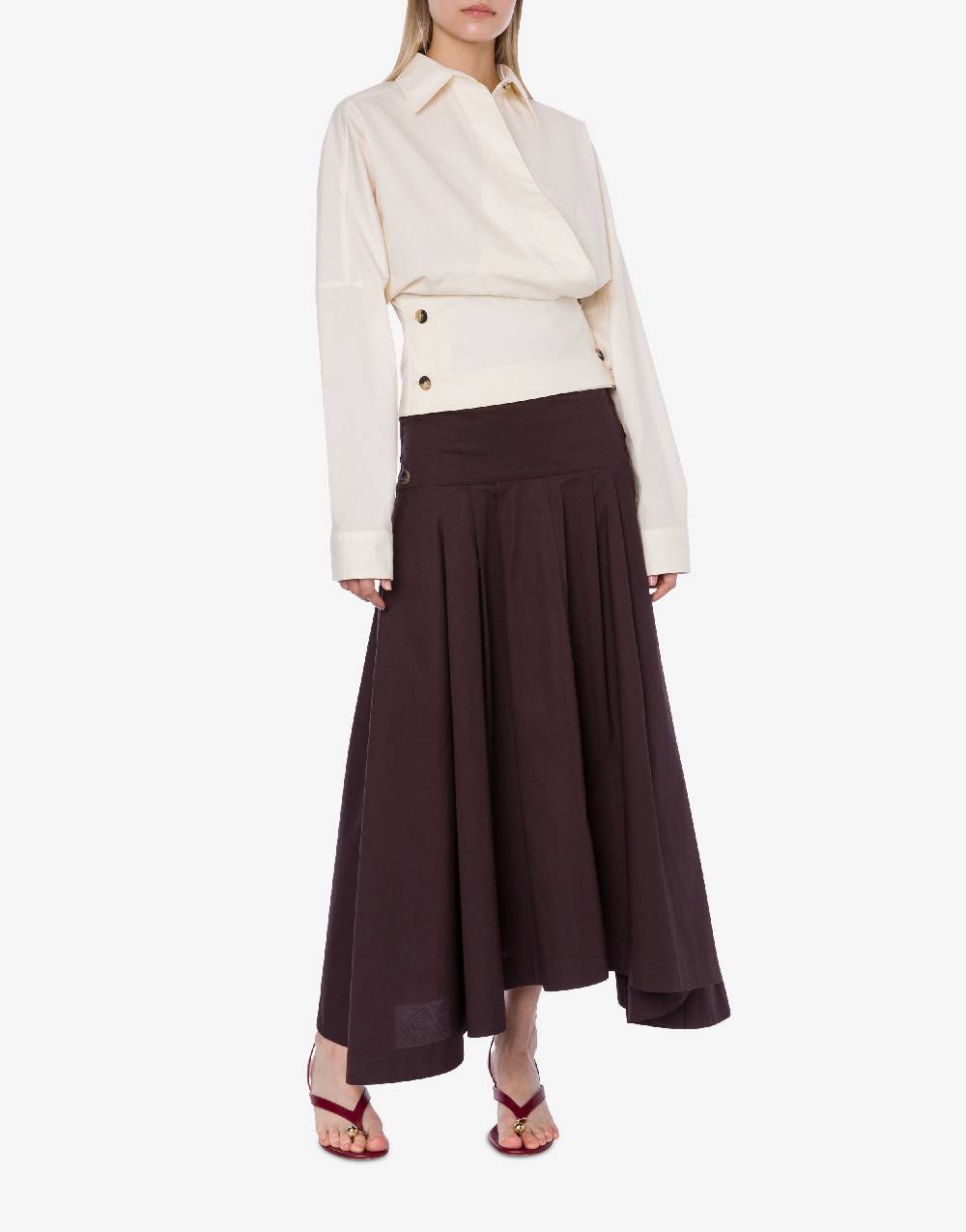 Philosophy Di Lorenzo Serafini Camicia in cotone stretch con bottoni Grandi sconti