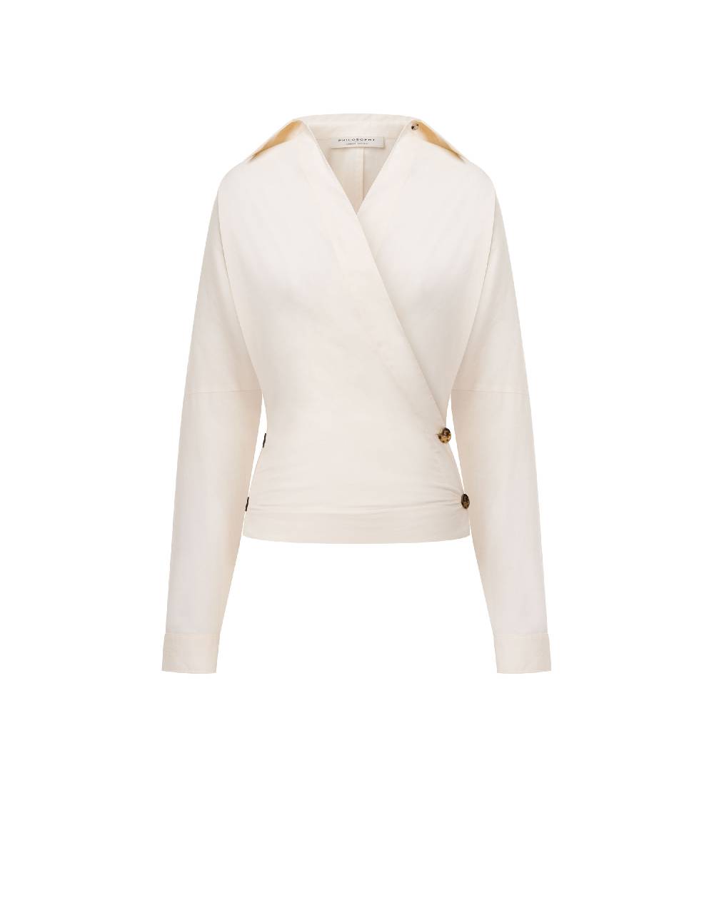 Philosophy Di Lorenzo Serafini Camicia in cotone stretch con bottoni Grandi sconti