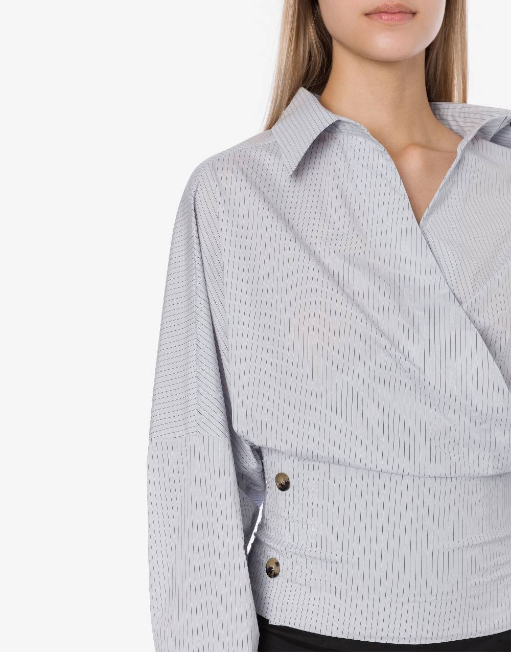 Philosophy Di Lorenzo Serafini Camicia in taffetà stretch con bottoni Nuovi prodotti
