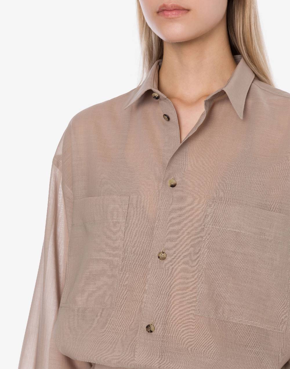 Philosophy Di Lorenzo Serafini Camicia oversize in voile di lana Offerte stagionali