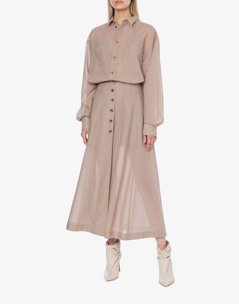 Philosophy Di Lorenzo Serafini Camicia oversize in voile di lana Offerte stagionali