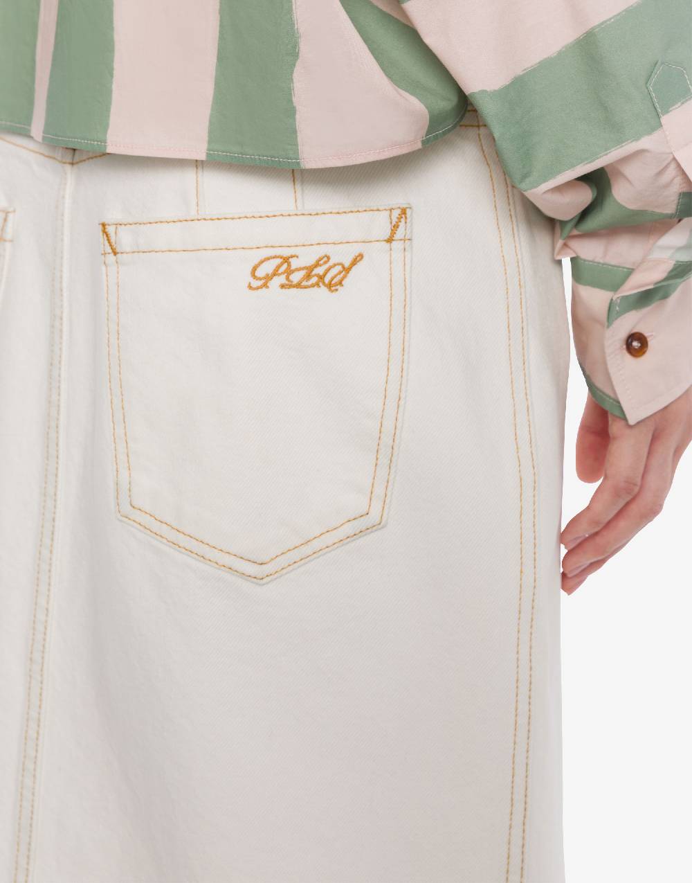 Philosophy Di Lorenzo Serafini Gonna a vita bassa in denim bleach Comprane uno, ottenene uno gratis