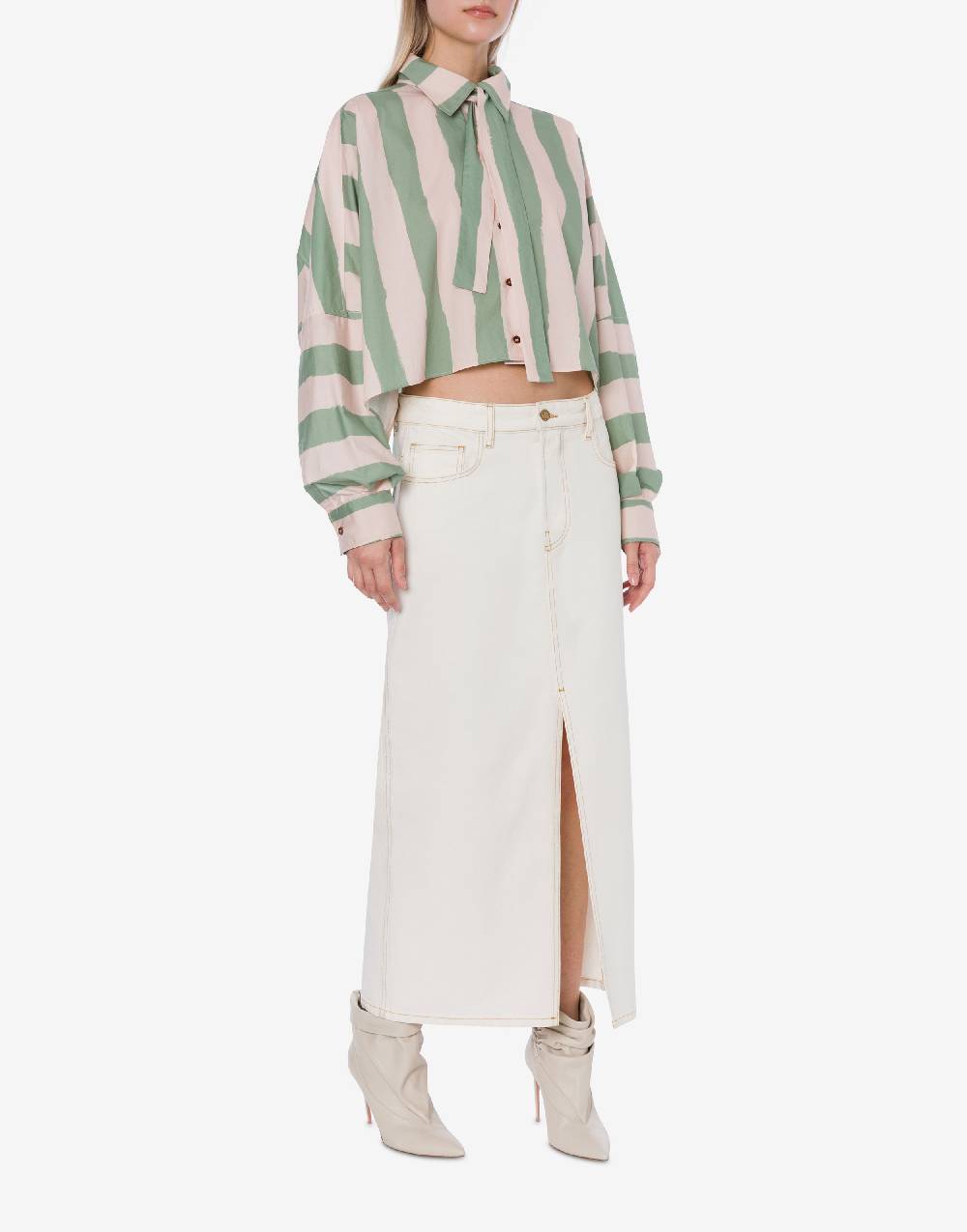 Philosophy Di Lorenzo Serafini Gonna a vita bassa in denim bleach Comprane uno, ottenene uno gratis