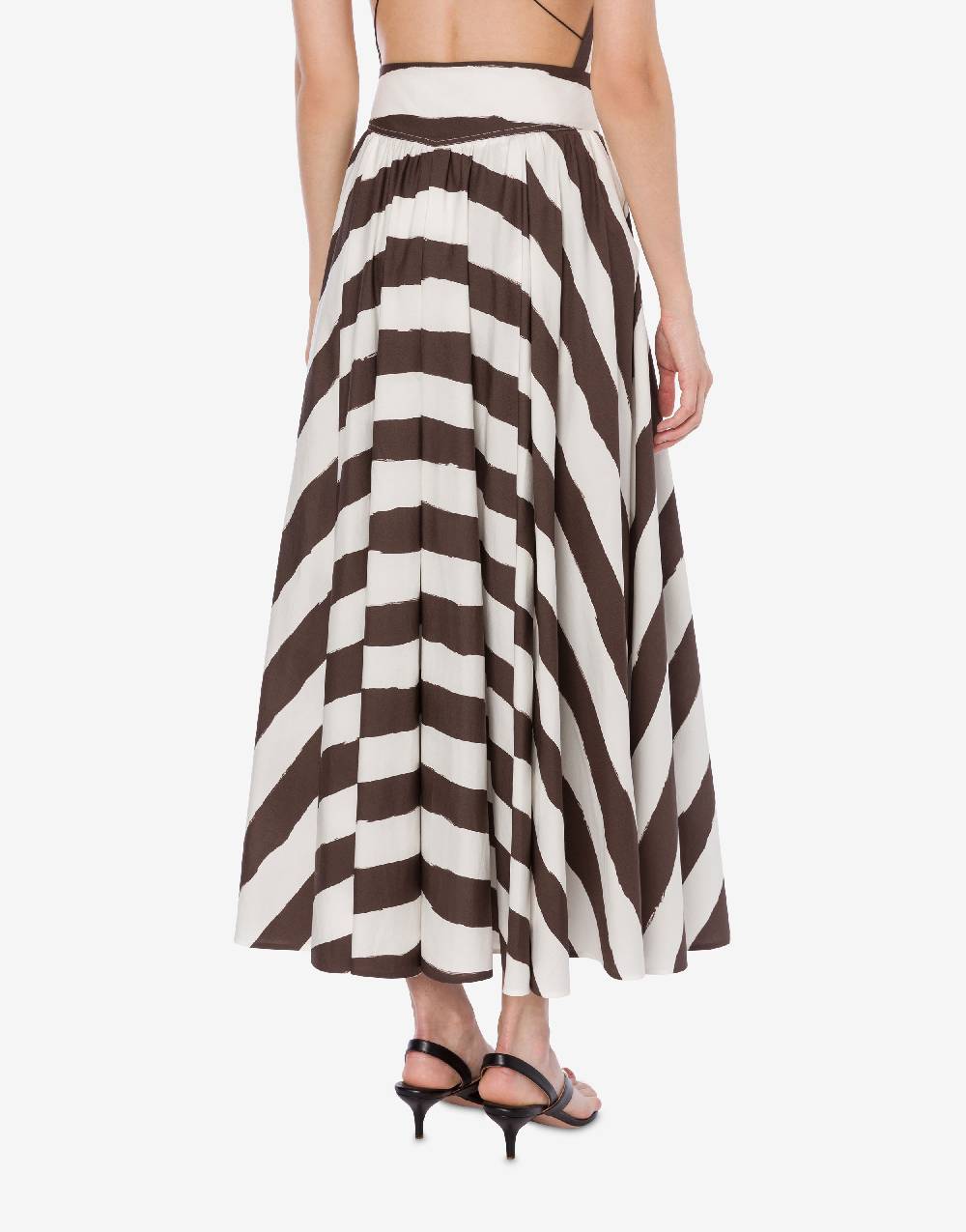 Philosophy Di Lorenzo Serafini Gonna lunga a righe in cotone stretch Sconti VIP