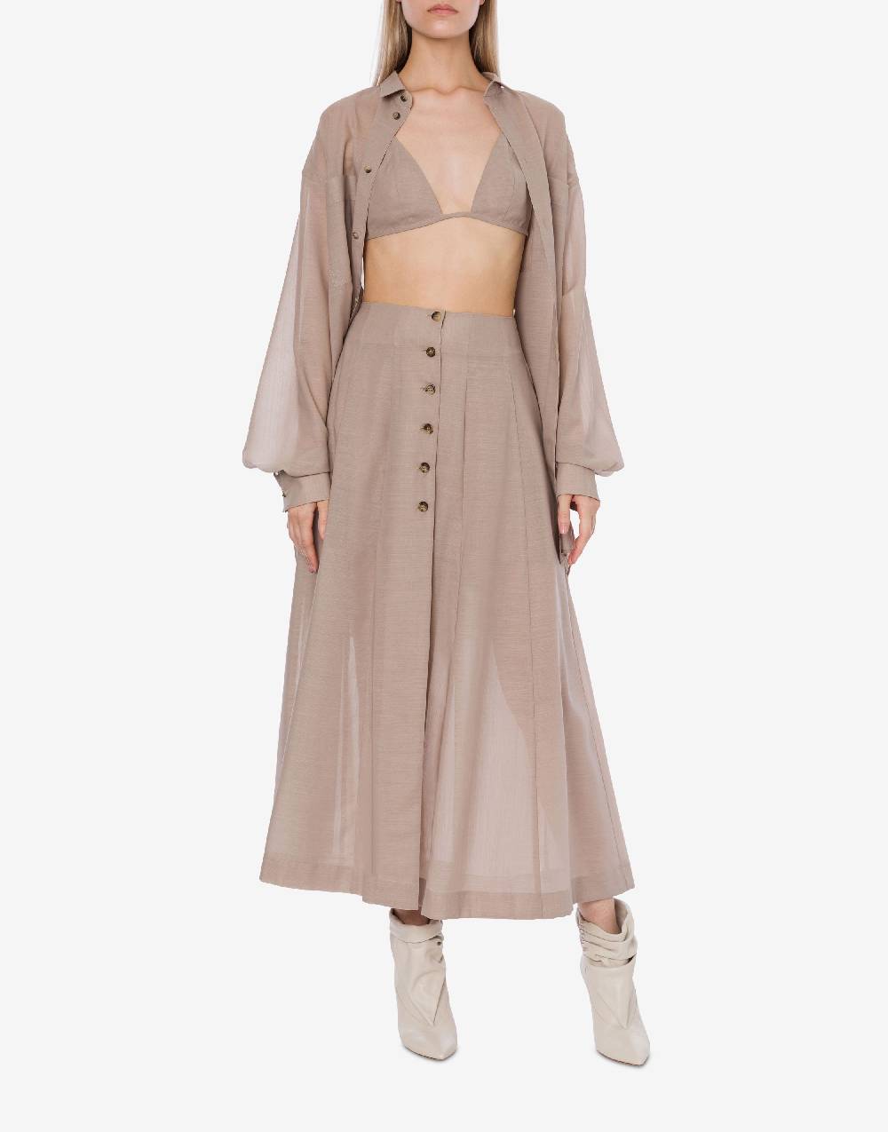 Philosophy Di Lorenzo Serafini Gonna in voile di lana con bottoni Super Saving Price