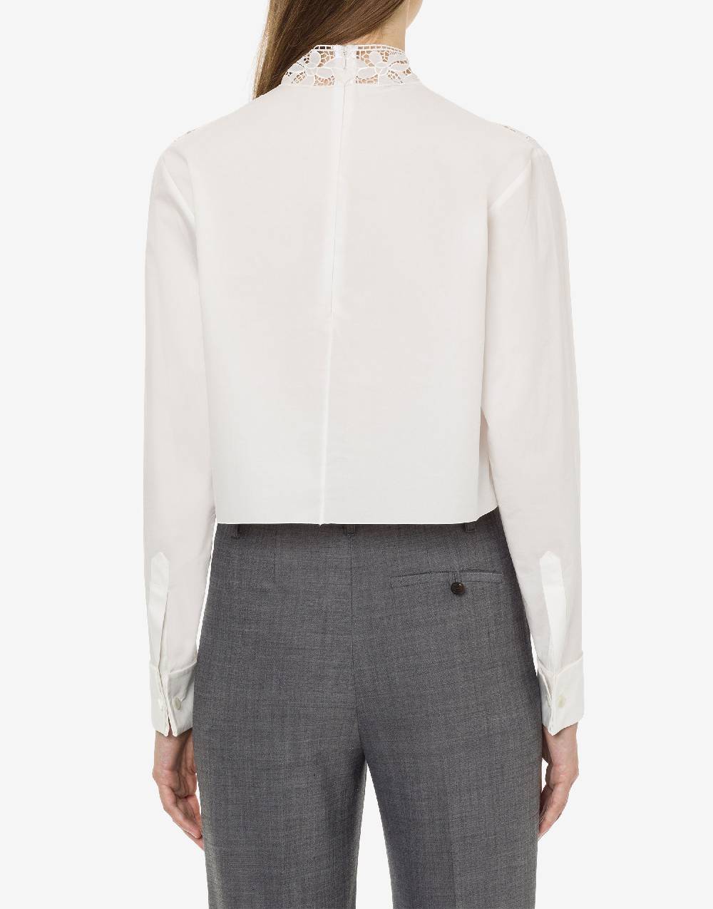 Philosophy Di Lorenzo Serafini Camicia crop in popeline con ricamo ACQUISTA ORA