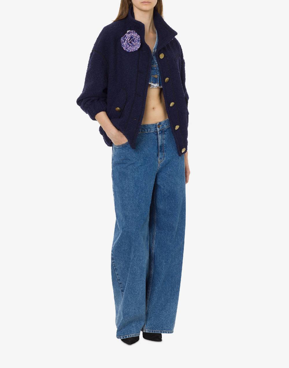 Philosophy Di Lorenzo Serafini Bomber in stuoia bouclé Ultimo giorno