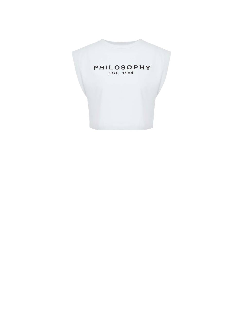 Philosophy Di Lorenzo Serafini Top crop in jersey con logo Promozione temporanea