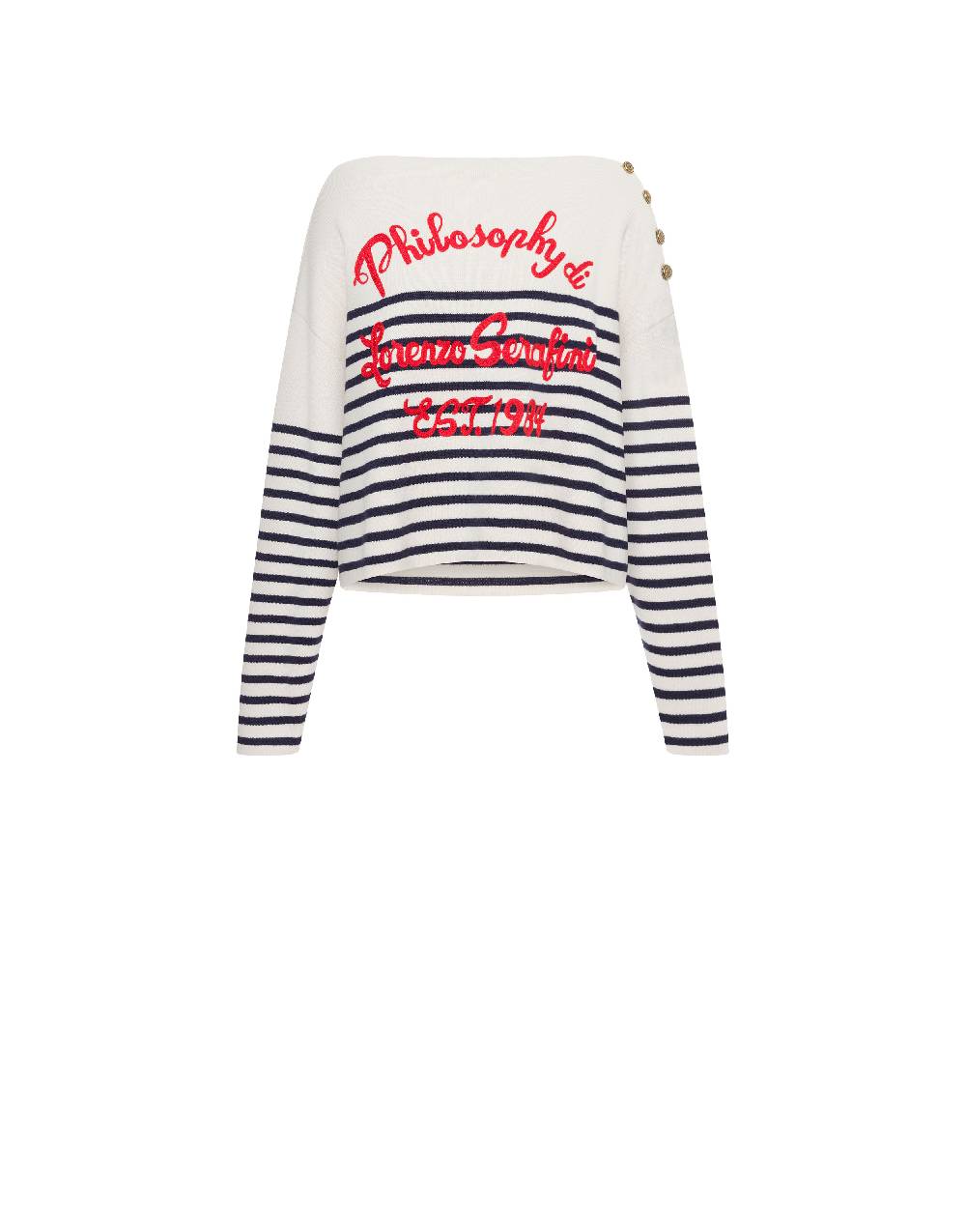 Philosophy Di Lorenzo Serafini Maglione in lana e cotone con logo Fino al 60% di sconto
