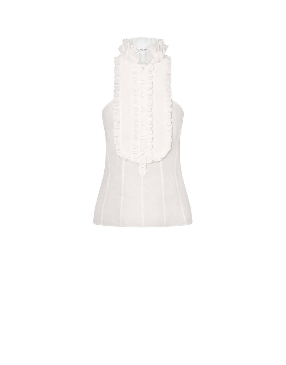 Philosophy Di Lorenzo Serafini Top in popeline con plastron In vendita