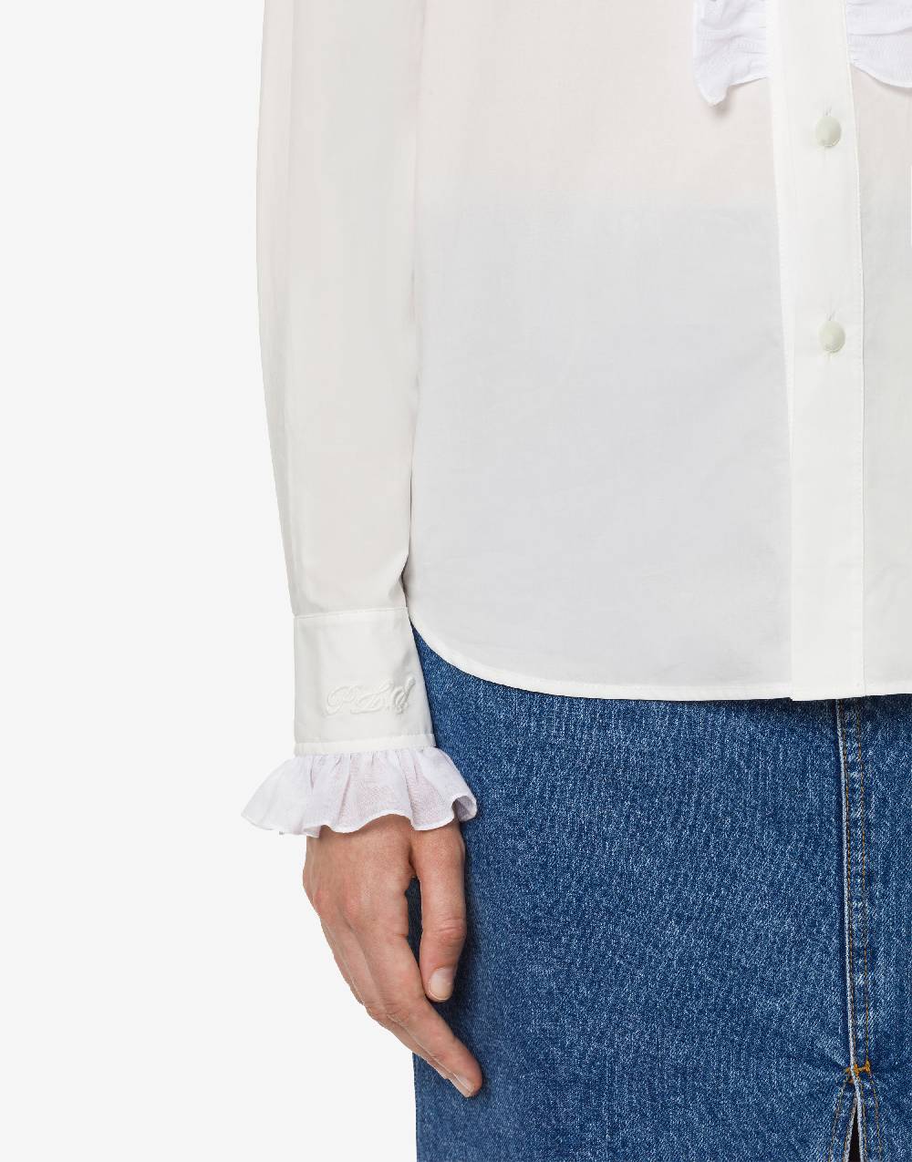 Philosophy Di Lorenzo Serafini Camicia in popeline con ruches Duty-free