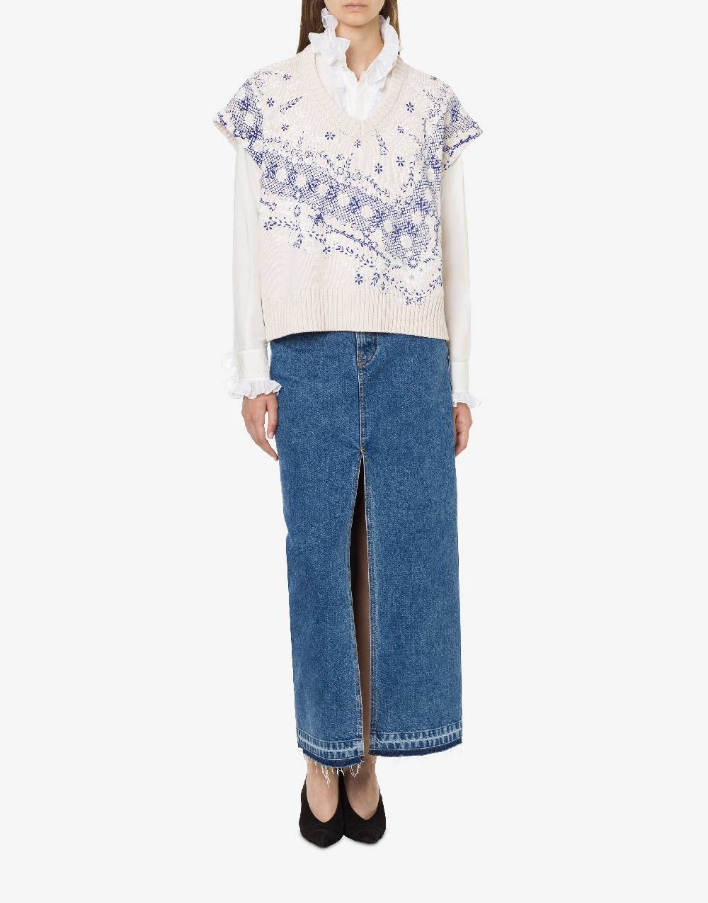 Philosophy Di Lorenzo Serafini Camicia in popeline con ruches Duty-free